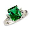 10 x 8 Rectangular Mt St Helens Emerald Obsidianite with cz