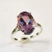 Oval Twilite Mount St Helens Sterling Silver Ring