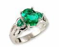 Sterling Silver Oval Ring with Mt St Helens Gem Accents