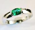 Oval Side set Mt St. helens Stone in Sterling Silver