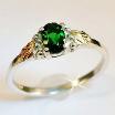 Black Hills Gold & Silver with Oval Mt St Helens Gem - Darker Rich tone